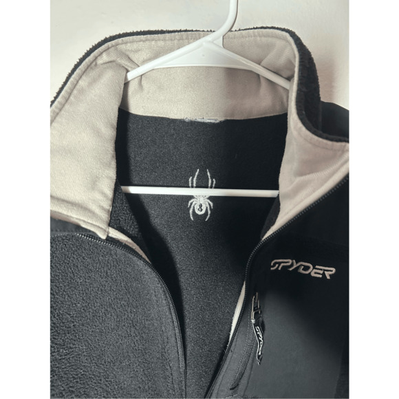 Spyder Women’s Full Zip Black Sherman Sherpa Fleece Jacket Sz L - Picture 3 of 8